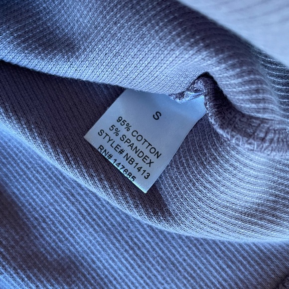 Nude Short Sleeve Body Suit Ribbed Size Small - Picture 8 of 8